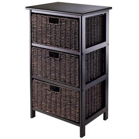 Winsome Trading Winsome Trading 20317 Omaha Storage Rack with 3 Foldable Baskets 20317